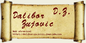 Dalibor Žujović vizit kartica